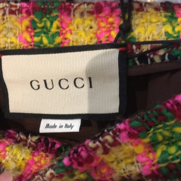 Brand new Gucci wool and silk tweed below knee cady crepe skirt - Picture 2 of 6